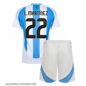 Argentiina Lautaro Martinez #22 Kotipaita Lapsille Copa America 2024 Lyhythihainen (+ shortsit)